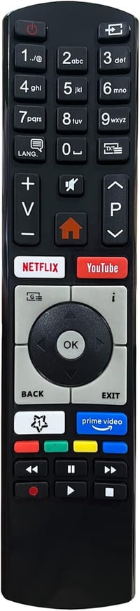 Telefunken távirányító - YouTube és Netflix gombos, 4K Ultra HD TV-khez, egyszerű használat 1