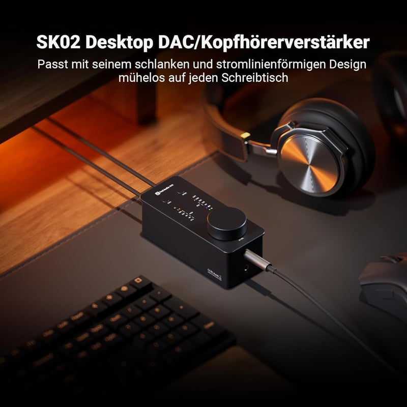 Fosi Audio SK02 DAC Erősítő és Fejhallgató Előerősítő Asztali Készülék