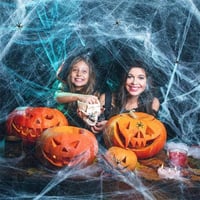 Halloween Pókháló Szett 120g Nyújtható Hálóval és 24 Műpókkal - Ijesztő Dekoráció 4