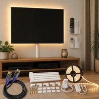 TV set na káble: 1x HDMI kábel + 10x lišta + 2x držiak ovládača + stmievateľný LED pásik 1