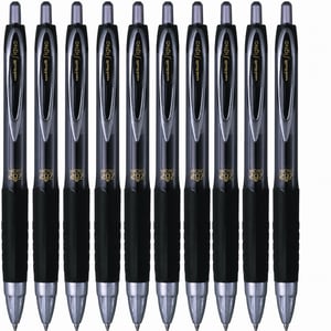 Roller cu gel uni-ball Signo UMN-207, negru, 0,5 mm, cerneală cu micro-gel, set de 11 bucăți (din set original)