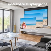 VISULAPEX S1 Full HD Projektor 1080P 15000LM 220" Kijelző 5G WiFi Hordozható Házimozi TV Stick/X-Box/DVD/Laptop/Okostelefon Kompatibilis Feh 5