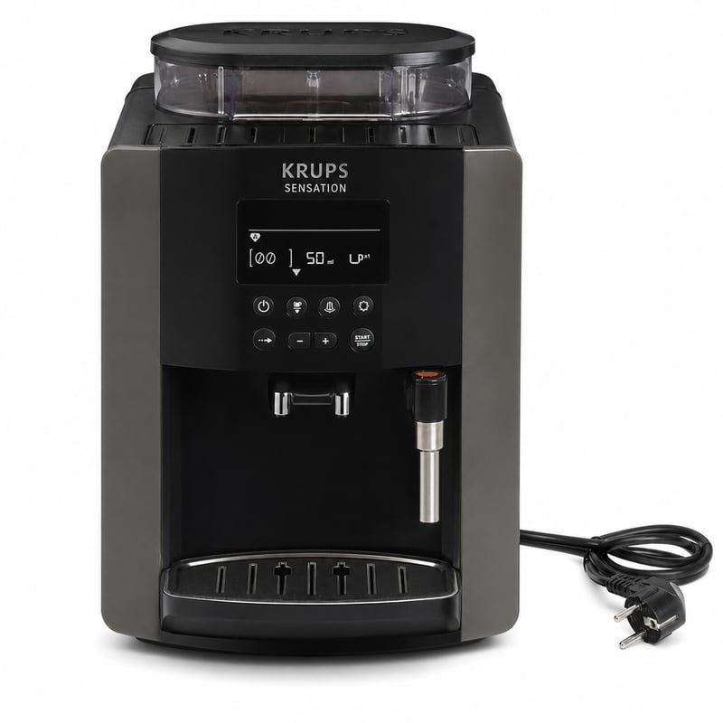 Automatický kávovar Krups EA816031, 1,8 l, 15 bar, LCD displej, systém AutoCappuccino — viditeľne používaný (stav: viď 2. obrázok)