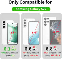 Samsung Galaxy S22 Ütésálló Tok Forgatható Gyűrűvel - Fekete 2