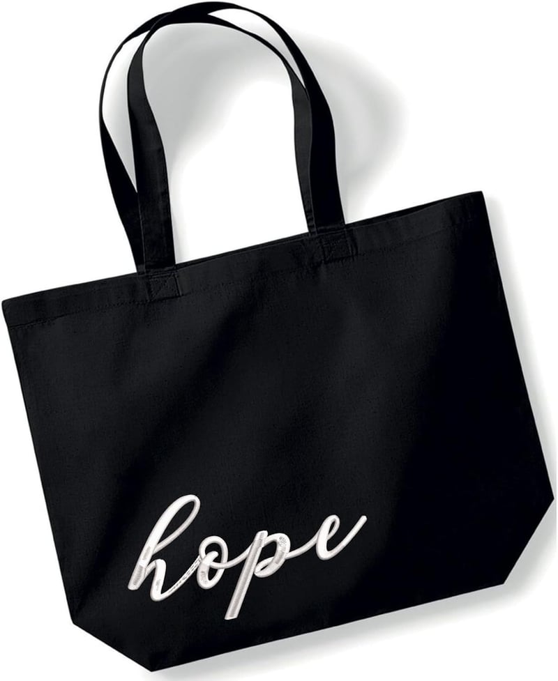 Nera Ricamata Női Vászontáska - Strapabíró Pamut Shopper Válltáska Egyetemre, Bevásárláshoz