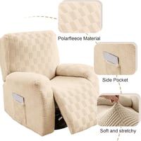 Polarfleece Relax Fotel Huzat - Elektromos, Dönthető Karfás Fotelre, Zsebbel 6