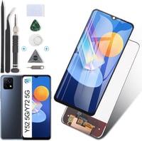 RongZy LCD Kijelző Vivo Y52/Y72 5G Telefonhoz - Érintőképernyős Digitalizáló Csereképernyő Szerelőkészlettel, Fekete 1