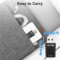 XIEANDKONG USB WiFi Adapter 900Mbps - Dual Band 2.4G/5.8G WiFi6 Vezeték Nélküli Hálózati Stick Win11/10/7 Rendszerekhez, USB 3.0 7