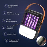 Tiptop Home 2in1 Napelemes Szúnyogirtó Lámpa 1200 mAh USB Tölthető Rovarcsapda LED Világítással - Kertbe, Beltérre, Kültérre 3