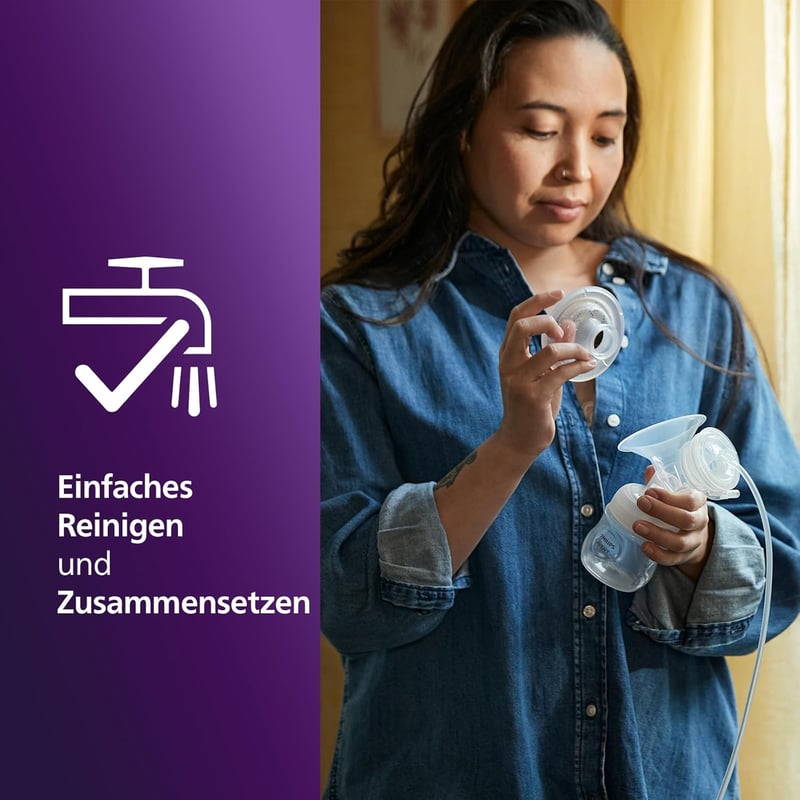 Philips Avent elektromos dupla mellszívó - Hordozható anyatej fejő 5 tárolózacskóval, 2 cumisüveggel, BPA-mentes (SCF398/31)