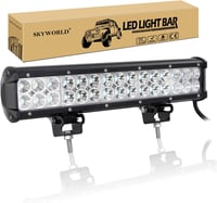 SKYWORLD 38cm-es LED fényhíd, 90W, vízálló, terepjáró, traktor, munkagép, 12/24V 1