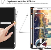 HOLIMET iPad 10.2" Tok 9/8/7 Generációhoz (2021/2020/2019) Tolltartóval - PU Bőr Védőtok, Vékony TPU Hátlap, Automatikus Alvás/Ébresztés, Ál 3