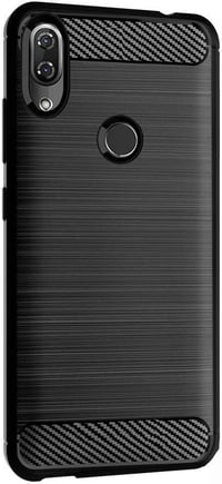 Wiko View 2 Karbon Mintás Fekete TPU Tok + Üvegfólia 2