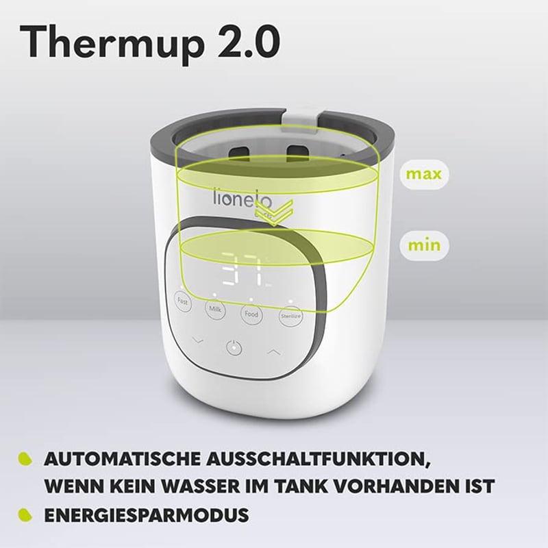 Thermup 2.0 Cumisüveg Melegítő, 5 az 1-ben Bébiétel és Folyadék Melegítő, Sterilizáló, Kiolvasztó Funkció, BPA-mentes, Túlmelegedés
