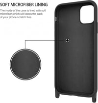 Apple iPhone 11 Szürke Szilikon Tok Nyakpánttal 4