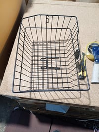 Coș de bicicletă Fischer negru 32x40x19 cm, pentru portbagaj spate — îi lipsește mânerul (stare: vezi a 2-a fotografie) 2
