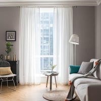 Áttetsző Fehér Függöny Hálóba és Nappaliba 280x140 cm 1