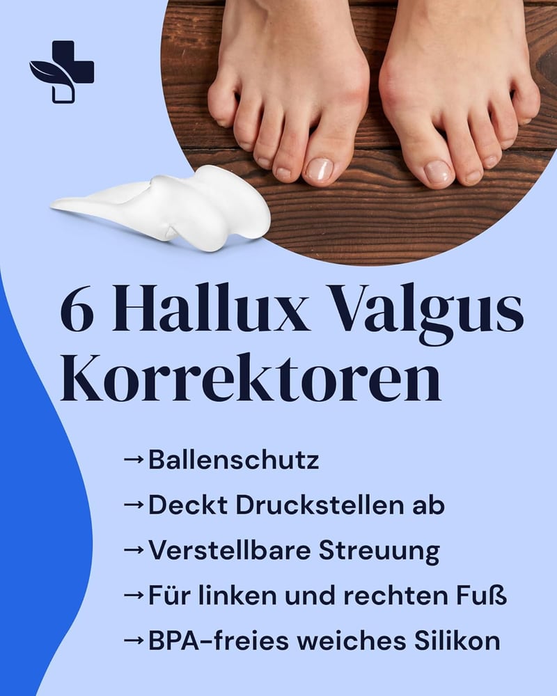YOGAMEDIC Hallux Valgus korrekciós sín és lábujjelválasztó szett - Univerzális méret, BPA-mentes