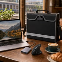 Set za rad u pokretu: vodootporna torba 15,6" + vertikalni miš + USB-C hub 1