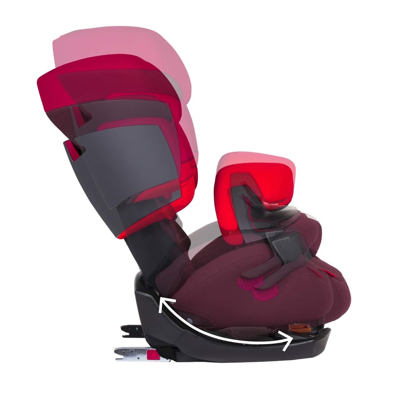 CYBEX Pallas S-Fix 2-in-1 Gyerekülés, ISOFIX Rögzítéssel, 9-36 kg, 9 Hónapos-12 Éves Korig, 11 Pozíciós Dönthetőség, Rumba Piros