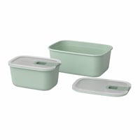Mepal EasyClip Ételtároló Doboz Szett 3 részes, 2x 450 ml + 1000 ml, Nordic — 1000 ml-es doboz fedele nélkül (állapot: lásd a 2. képet) 1
