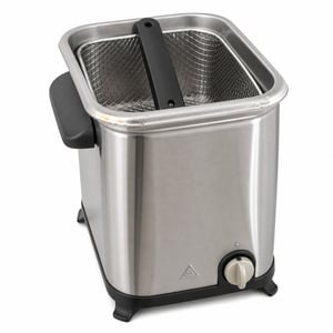 Tefal Oleoclean Pro félprofesszionális olajsütő 3,5 L 2300 W rozsdamentes acél — enyhén sérült sütőszélek (bemutató darab)