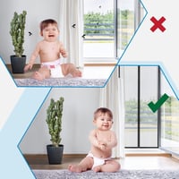 SHA2WEN Mágneses szúnyogháló ajtóra 85x220 cm, fekete, fúrás nélkül 6