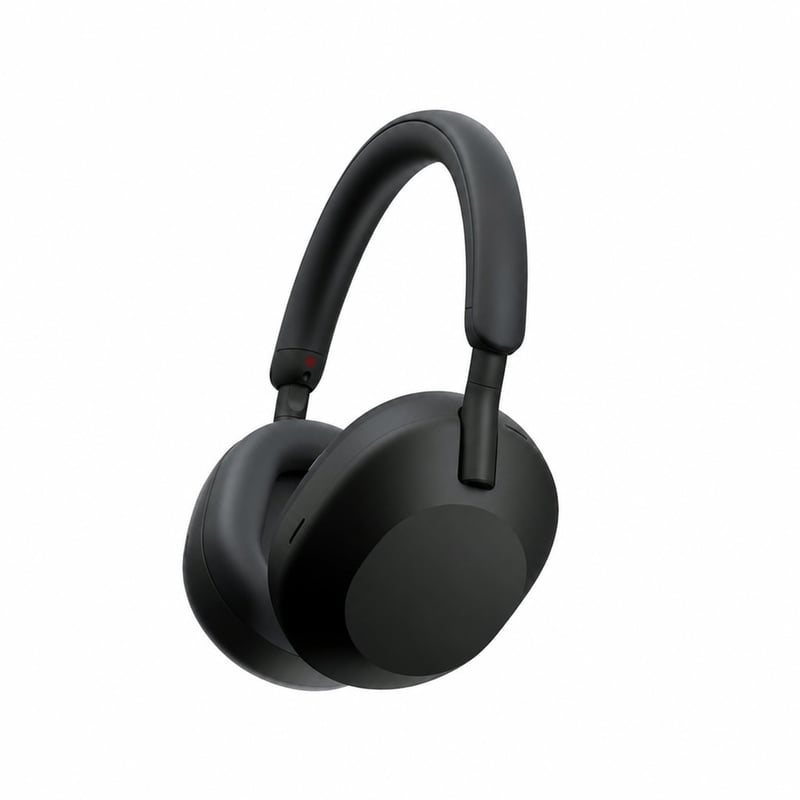 Bežične slušalice Sony WH-1000XM5 s tehnologijom za uklanjanje buke i čvrstom crnom kutijom — USB kabel nije uključen (stanje: pogledajte 2. sliku)