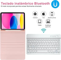 iPad 10. generációs billentyűzetes tok, KBCASE spanyol Bluetooth billentyűzettel és ceruzatartóval 3
