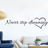 Inspiráló "Never stop dreaming" fali dekor tábla 57x16,5 cm 2