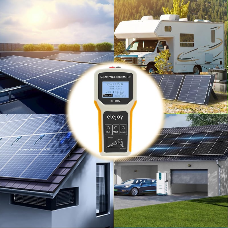 SolaMr 1600W Napelem Teszter MPPT Multiméteres LCD Kijelzővel
