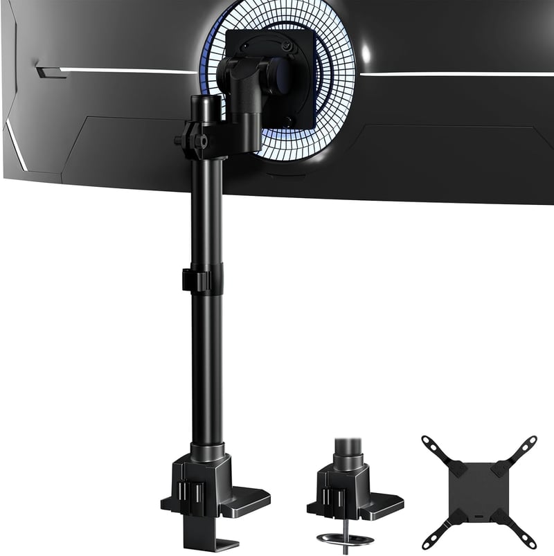 Putilsen Mount Monitortartó 24-57" Képernyőkhöz - Állítható Magasságú Asztali Monitorállvány, 27kg Teherbírás, VESA Kompatibilis, Fekete