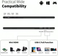 WIMAXIT 15,6" FHD Érintőképernyős Hordozható Monitor USB-C/HDMI Csatlakozással, Beépített Hangszórókkal 3