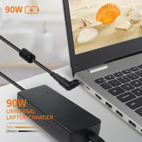 QIANRENON 90 fokos laptop töltő adapter, 7.9x5.5mm, 2db-os csomag 4