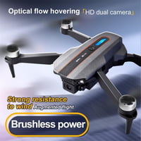 With 8K HD Drón Kettős Kamerával - Optikai Pozícionálás, 2.4GHz Quadcopter, Kefenélküli Motor, Akadályérzékelés, APP Vezérlés, 360° Forgatás 8
