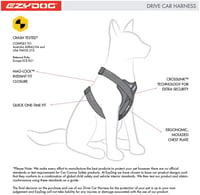 EzyDog autós biztonsági hámok kutyáknak - Ütközéstesztelt, fekete, M méret 8