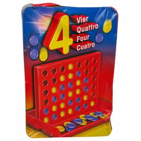 Schmidt Spiele Četiri u nizu putna društvena igra u metalnoj kutiji - Prijenosna mini strateška igra za djecu i odrasle - Outlet stanje 1