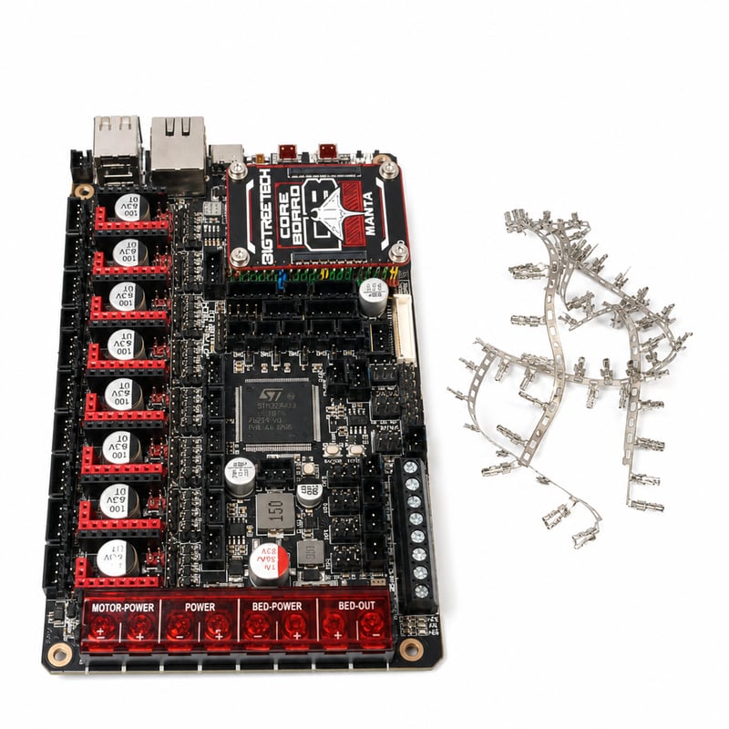Placă de bază imprimantă 3D BIQU Manta M8P V2.0 32 biți, fără Klipper CB1 – pini de sertizare uzați (produs utilizat)