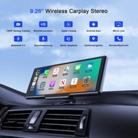Avylet 9,26" Vezeték Nélküli CarPlay Kijelző 4K Műszerfali Kamerával - Apple CarPlay & Android Auto Támogatás, GPS Navigáció, Tolatókamera 2