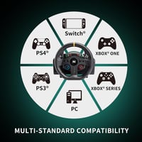 NITHO Drive Pro ONE V24 Gamer Versenykormány Pedálokkal, 270 Fokos Forgatás, PS4, PC, Xbox, Switch Kompatibilis, Vibrációs Funkcióval, Arcad 5