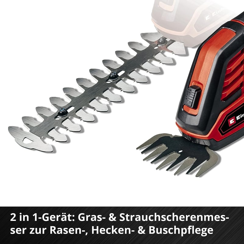 Einhell Akkumulátoros fű- és bokornyíró GE-CG 18/100 Li T-Solo Power X-Change - 18V, 10cm vágásszélesség, 20cm vágáshossz, teleszkópos nyéll