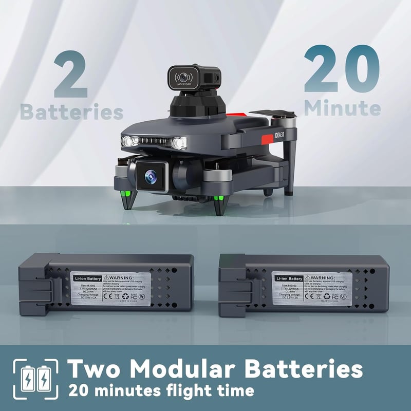 TTROARDS 31P Összecsukható Drón 4K Kamerával - 360° Akadályérzékelés, 5G WiFi, Kefenélküli Motor, 30 Perces Repülési Idő, 2 Akkumulátor