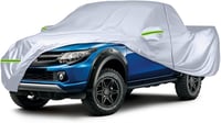JUDANNA Vízálló Autótakaró Ponyva Ford Ranger Toyota Hilux Nissan Navara VW Amarok Pickupokhoz - Nyári UV, Eső és Porvédelem, Ezüst 1