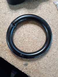 Relaxdays zidni i podni nosač za bicikl i motocikl, kuka od 14 mm, čelik i plastika, crni, rabljeno 3