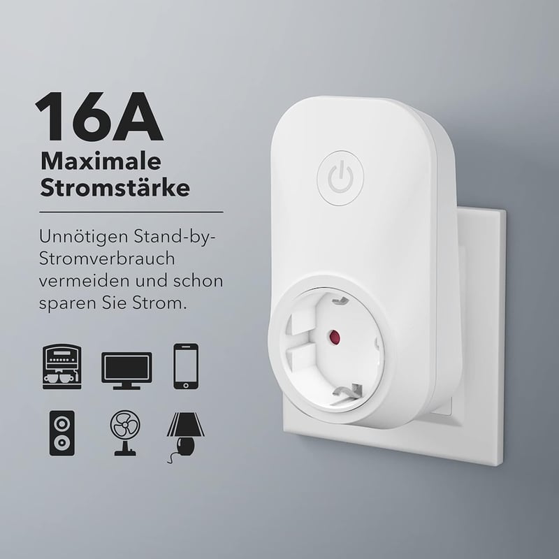 HBN Vezeték Nélküli Távirányítható Konnektor Szett - 3 Aljzat + Távirányító, 3680W, 30m Hatótáv, Öntanuló Funkció, Beltéri Használatra