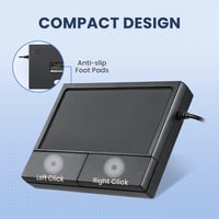 Perixx PERIPAD-504 Vezetékes Touchpad - USB Csatlakozás - Görgetés és Navigáció Funkcióval - Nagy Érintőfelület - PC Kompatibilis - Fekete 3