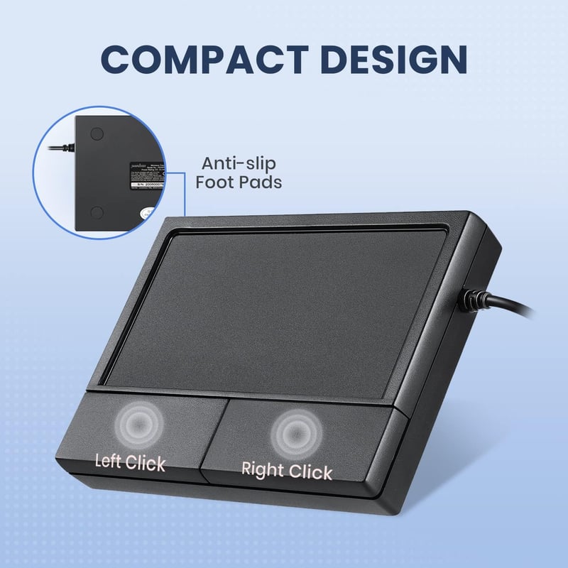 Perixx PERIPAD-504 Vezetékes Touchpad - USB Csatlakozás - Görgetés és Navigáció Funkcióval - Nagy Érintőfelület - PC Kompatibilis - Fekete