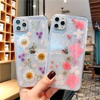 Apple iPhone 11 Átlátszó Szilikon Tok Valódi Szárított Virágokkal 2
