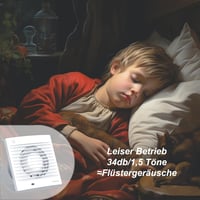 Cazooo 100mm-es Csendes Fürdőszobai Ventilátor Időzítővel - Energiatakarékos, Falra Szerelhető 6