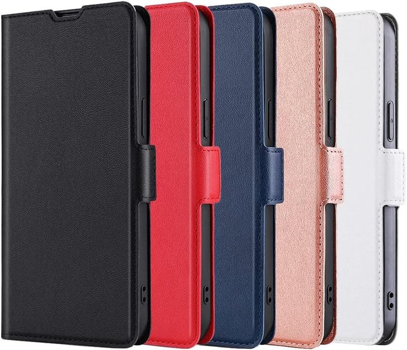Xiaomi 12T/Pro 5G Piros Bőrtok Kártyatartóval és Állvánnyal